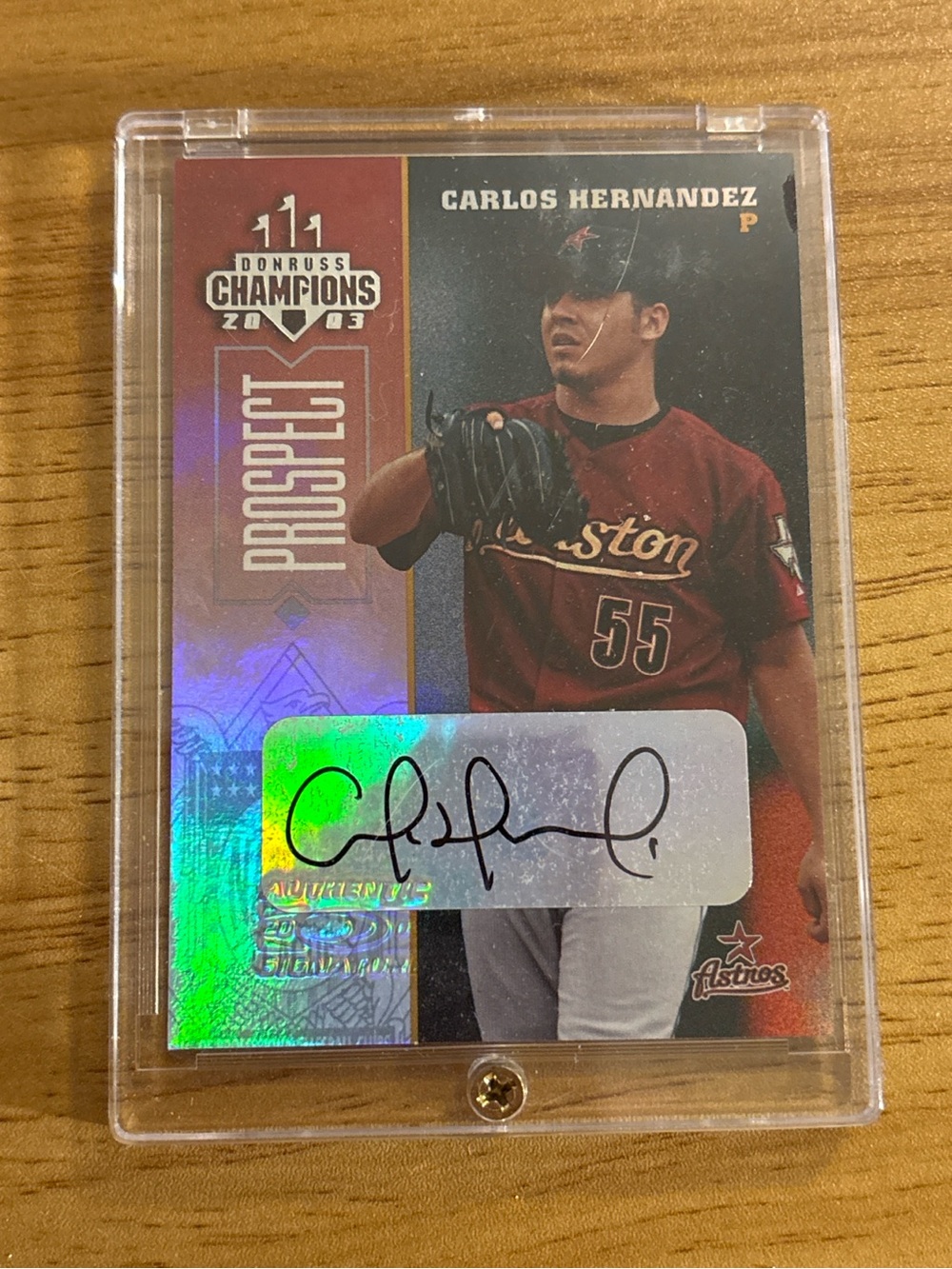 2003 Donruss Champions Carlos Hernandez Auto #181/250 Astros Signed Card